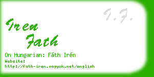 iren fath business card