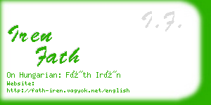 iren fath business card